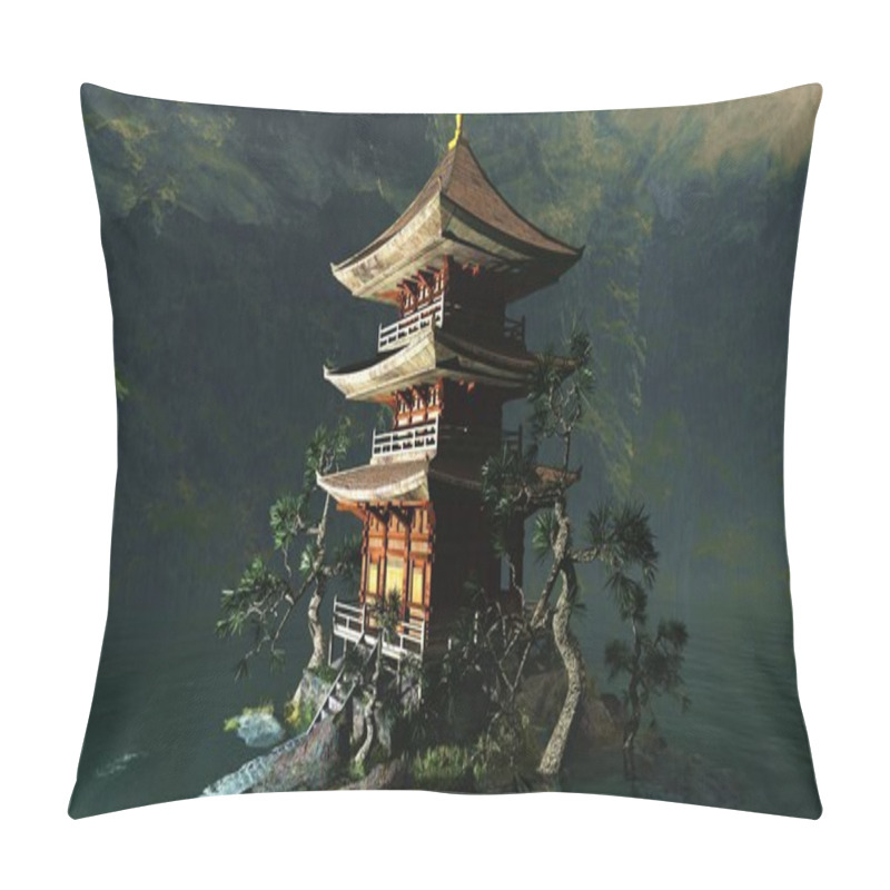 Personality  Buddhist Temple In Mountains Pillow Covers