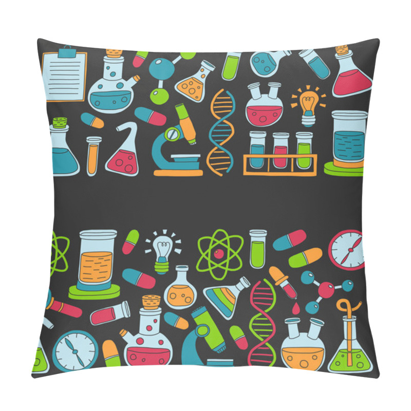 Personality  Chemistry Pharmacology Natural Sciences Vector Doodle Set Pillow Covers