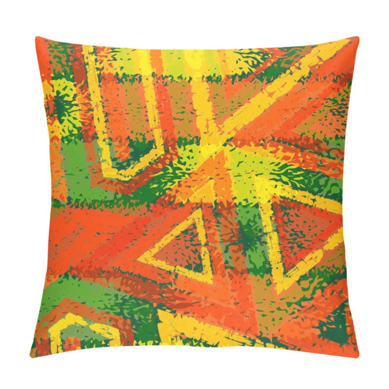 Personality  Abstract Grunge Seamless Chaotic Pattern With Brushstrokes. Urban Autumn Camouflage Texture. Pillow Covers