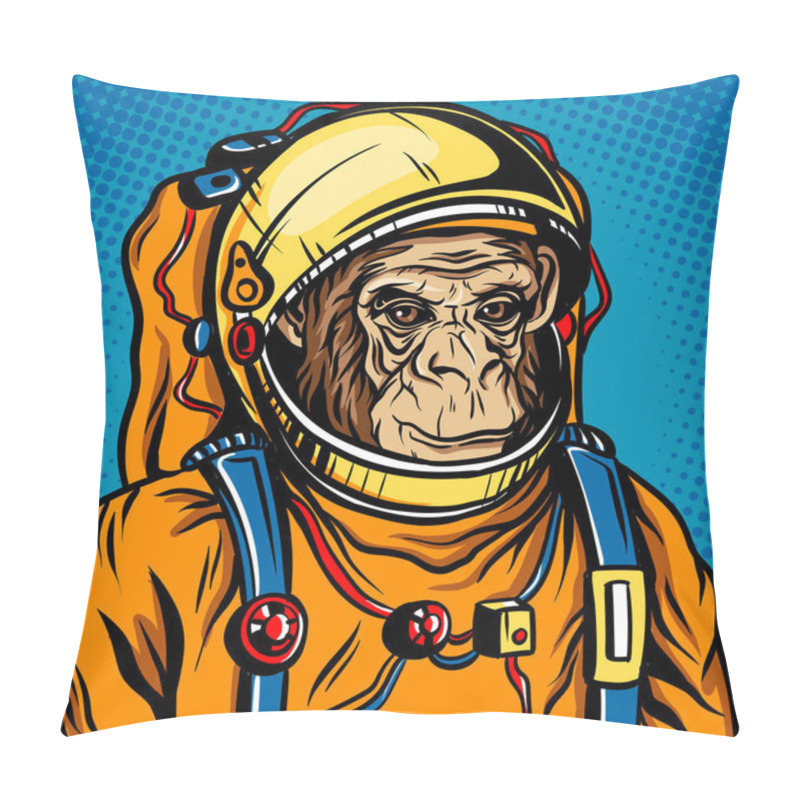 Personality  Astronaut Monkey Space Suit Pop Art Style Vector Pillow Covers