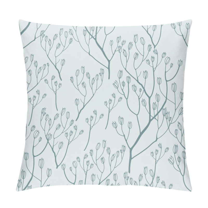 Personality  Seamless Pattern With Hand Drawn Twigs Pillow Covers