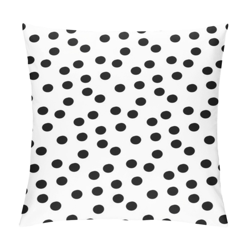 Personality  Vector Black Polka Dots Seamless Pattern On White Background. Perfect For Fabric, Quilting, Scrapbookpaper, Wallpaper And Crafts Pillow Covers