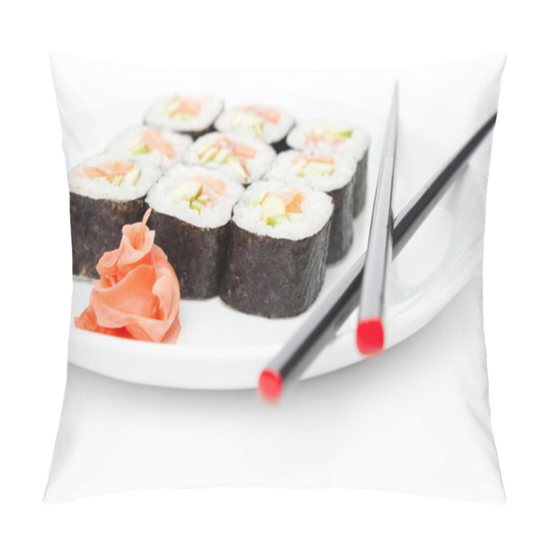 Personality  Maki Rolls On The Plate Pillow Covers