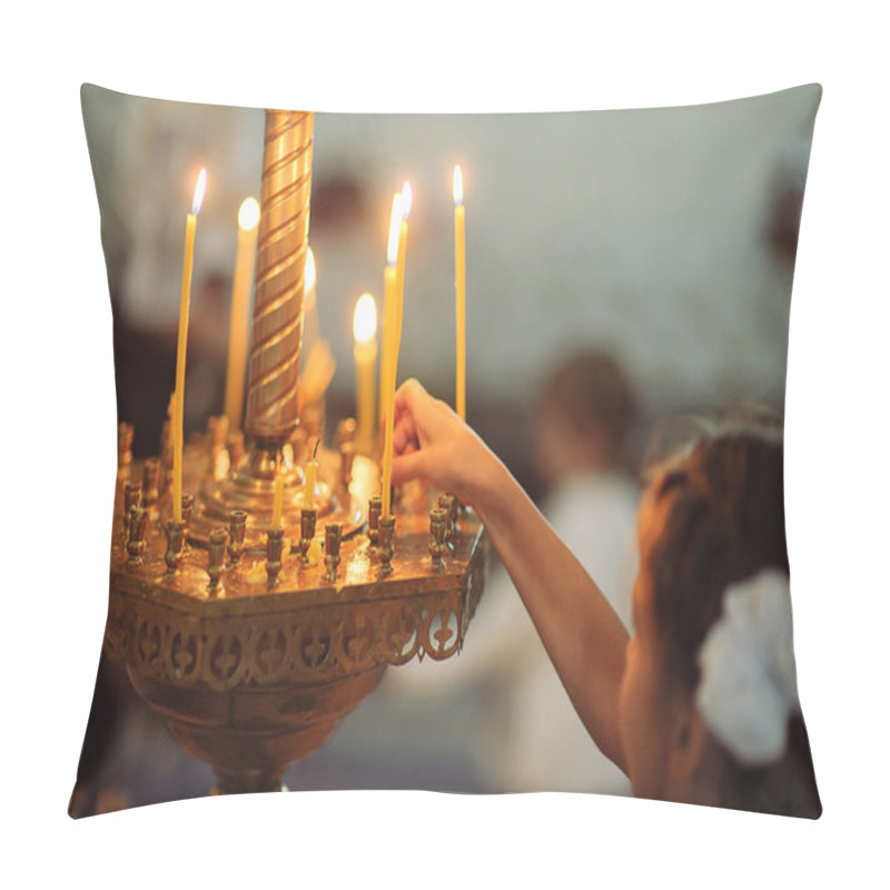 Personality  Candles In Christian Church Ortodox Pillow Covers