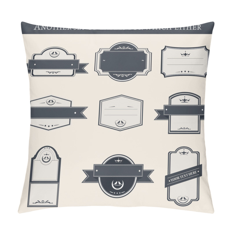 Personality  Set Of Different Labels In Retro Style Pillow Covers