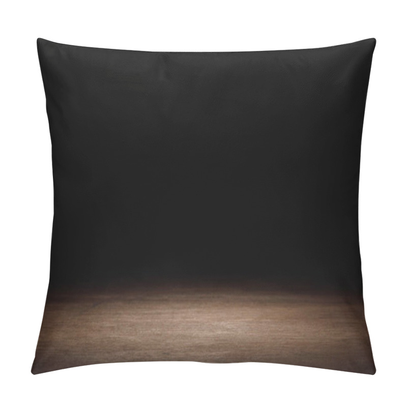 Personality  Brown Striped Wooden Material On Black Pillow Covers