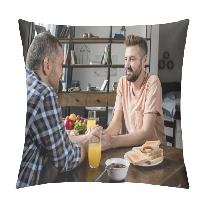 Personality  Gay Couple Having Breakfast  Pillow Covers