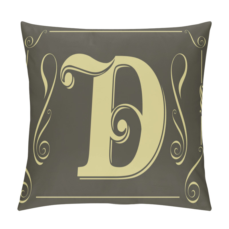 Personality  Elegant Letter D Pillow Covers