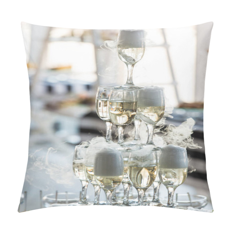 Personality  Wedding Slide Champagne For Bride And Groom Indoors. Pillow Covers