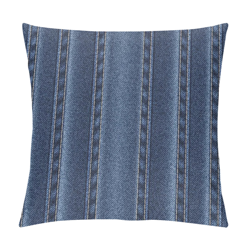 Personality  Texture Vertical Seams On Denim. Pillow Covers