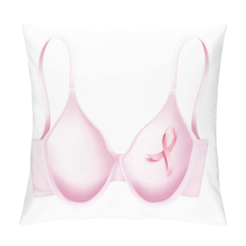 Personality  Vector Breast Cancer Awareness Poster Pink Ribbon Pillow Covers