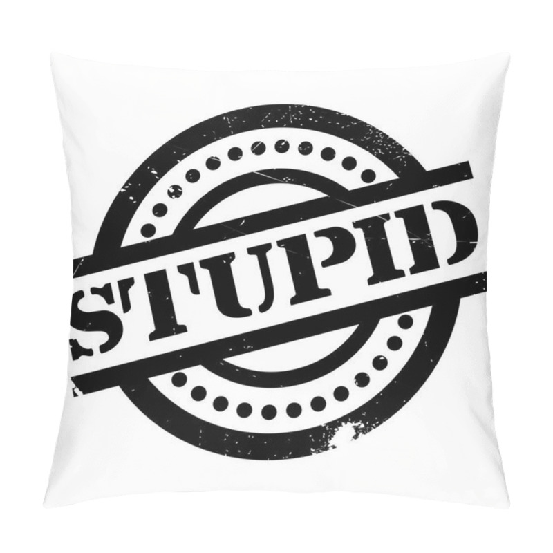 Personality  Stupid Rubber Stamp Pillow Covers