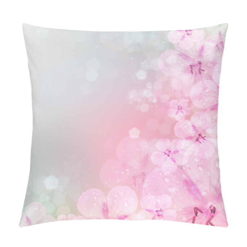 Personality  Fresh, Pink, Soft Spring Blossoms On Pink Bokeh Background. Pillow Covers