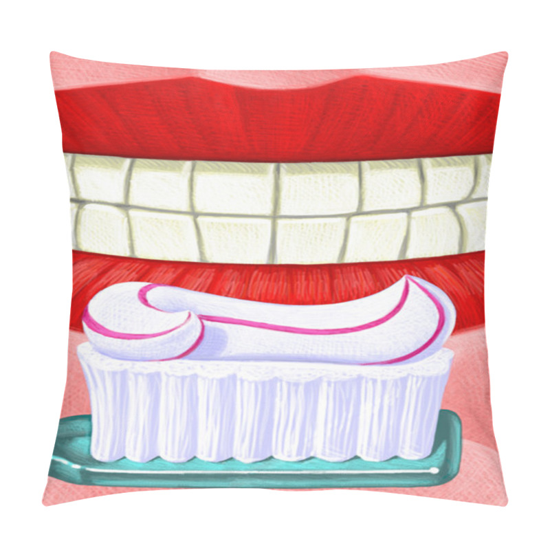 Personality  Illustration Of Oral Care Pillow Covers