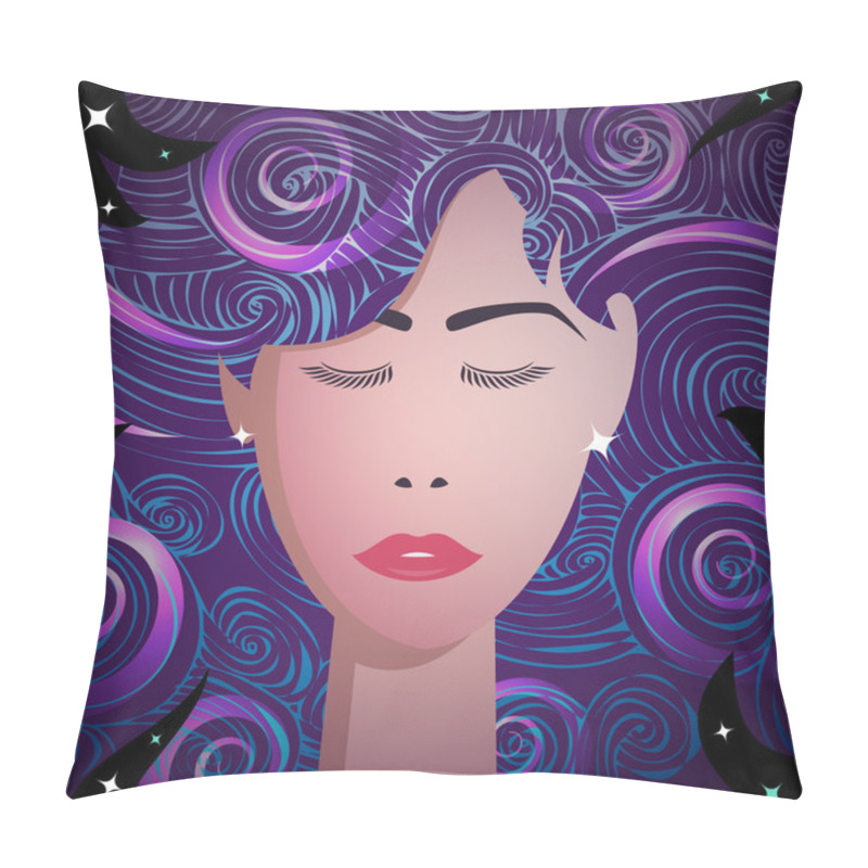 Personality  Fashion Woman Portrait Pillow Covers