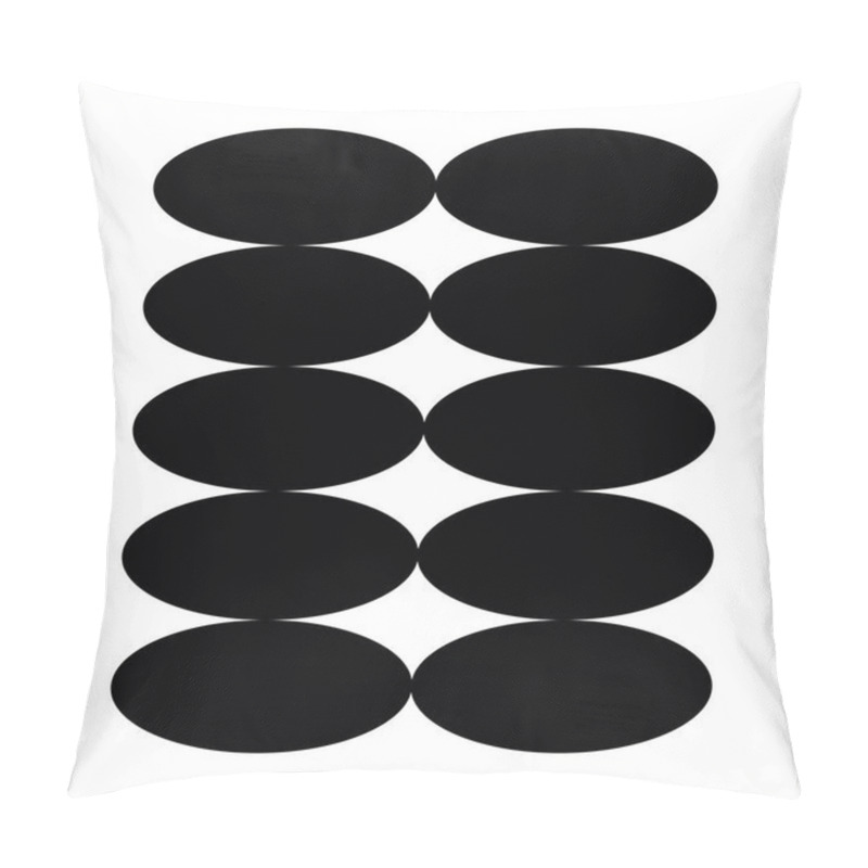 Personality  Black Oval Pattern Geometric Shape Isolated Pillow Covers