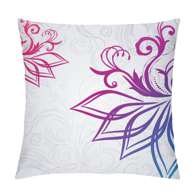 Personality  Abstract Floral Background With East Flowers. Pillow Covers