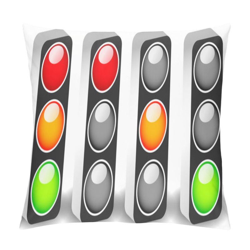 Personality  Traffic Lights, Traffic Lamps Set Pillow Covers