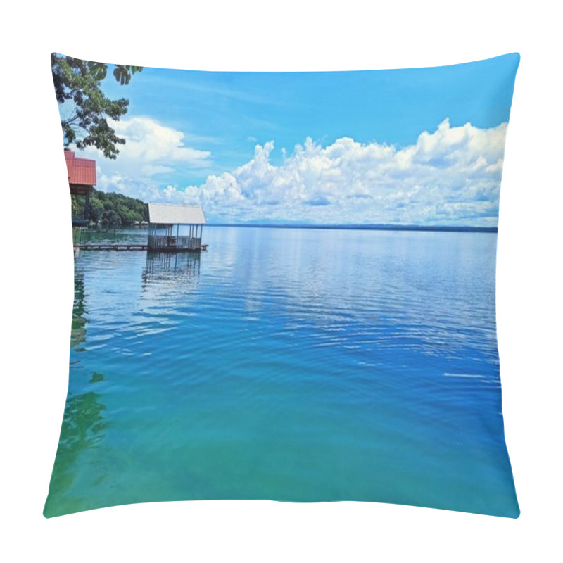 Personality  Beach Scene In San Jose Peten With Cabin By Lake Peten Itza, Guatemala Pillow Covers