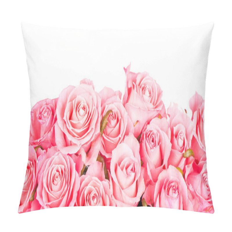 Personality  Pink Roses Isolated On White Background Pillow Covers