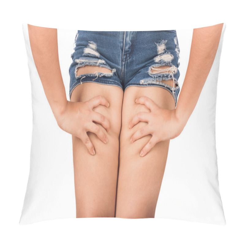 Personality  Women Show Cellulite At Leg Pillow Covers