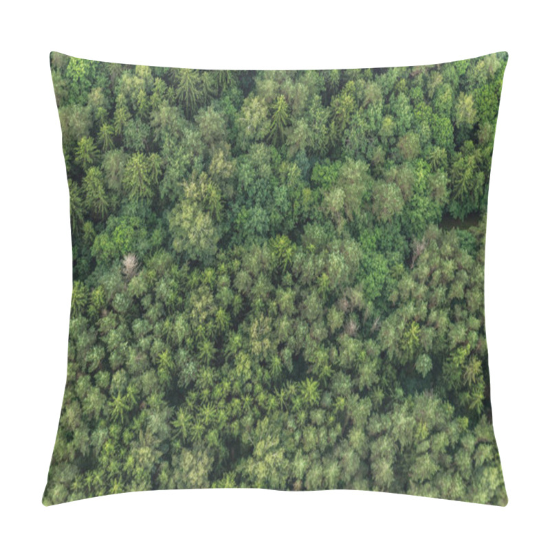 Personality  Top View Of The Area Green Forest. Nature Texture Pillow Covers