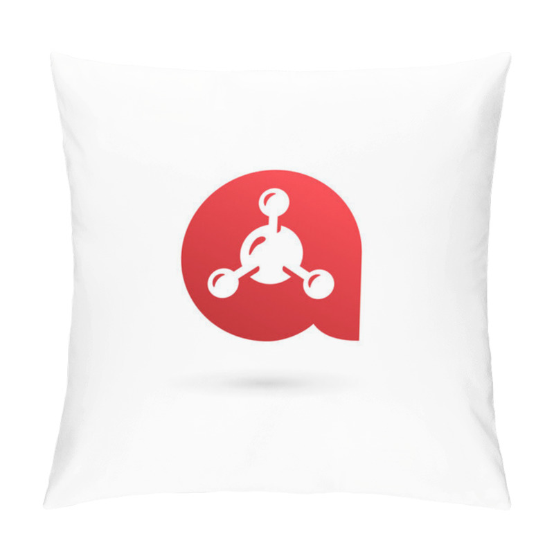 Personality  Letter A Molecule Logo Icon Design Template Elements Pillow Covers