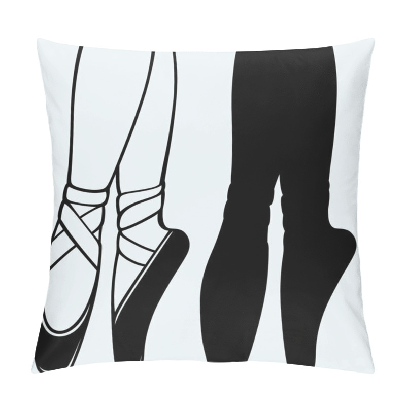 Personality  Legs And Shoes Of A Young Ballerina Pillow Covers