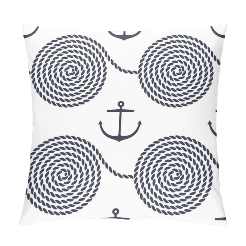 Personality  Pattern With Rope Spirals And Anchors Pillow Covers