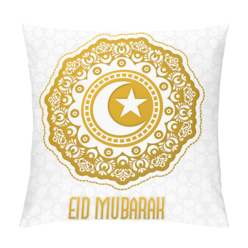 Personality  Floral Greeting Card Design For Eid Celebration. Pillow Covers