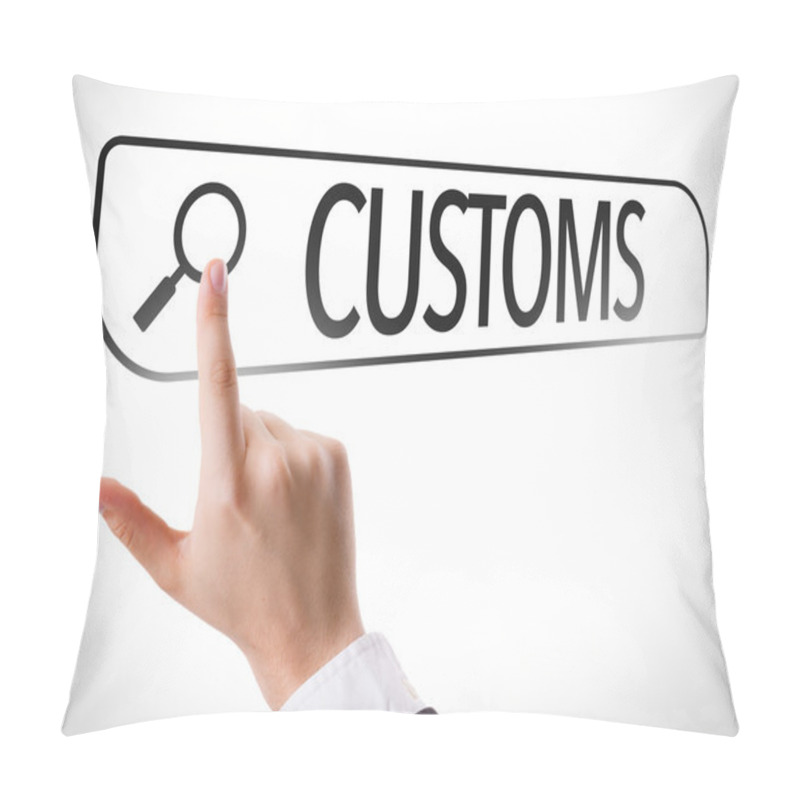 Personality  Customs written in search bar pillow covers