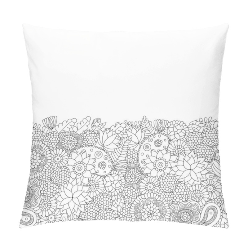 Personality  Doodle Pattern Black And White Pillow Covers