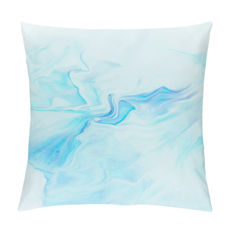 Personality  Abstract Blue And White Marble Texture With Flowing Patterns. Pillow Covers