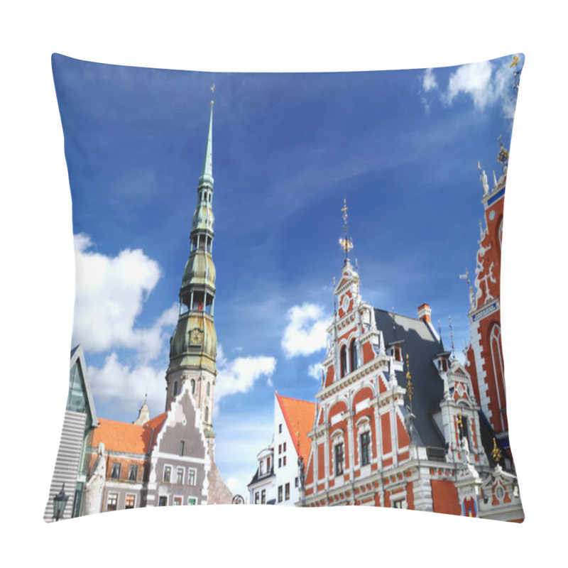 Personality  Old City In Riga, Latvia Pillow Covers