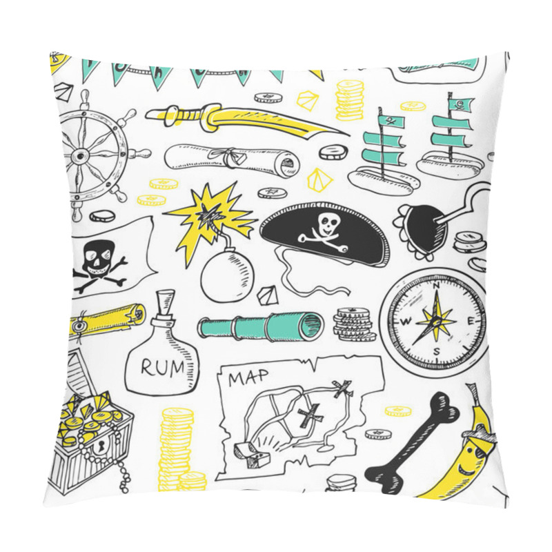 Personality  Pirates Seamless Pattern Pillow Covers