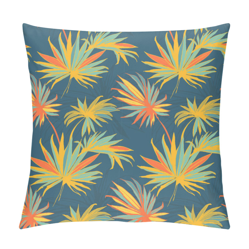 Personality   Tropical Jungle Floral Seamless Pattern Background With Palm Le Pillow Covers