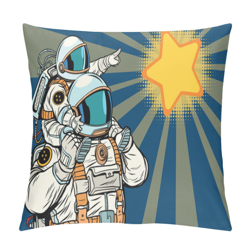 Personality  Astronauts Family, Child And Father Pillow Covers