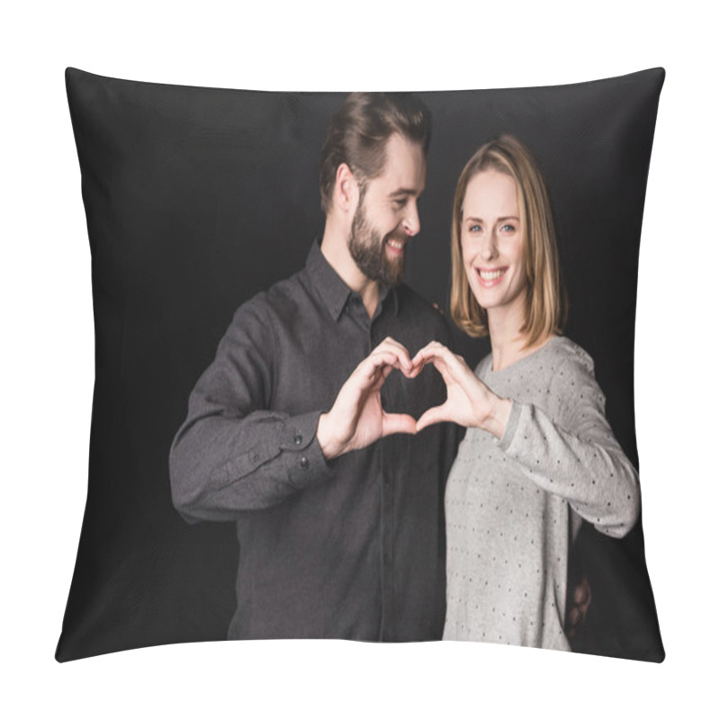 Personality  Smiling Young Couple Pillow Covers