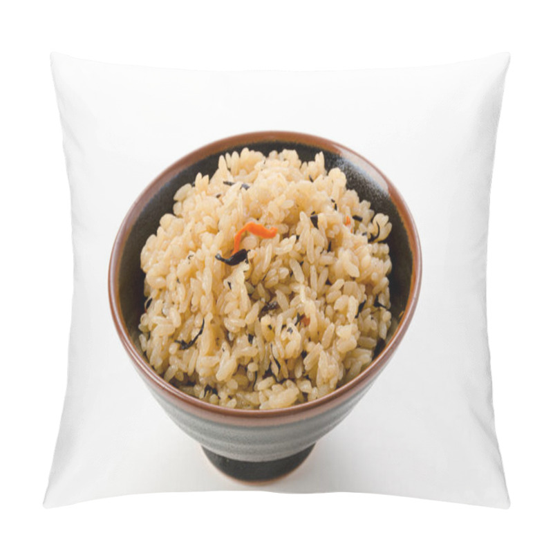 Personality  Kufajuicy (Okinawan-style Cooked Rice),Okinawa Cuisine,japanese Food,Rice Mixed With Hijiki Seaweed, Carrots And Pork Broth. Pillow Covers