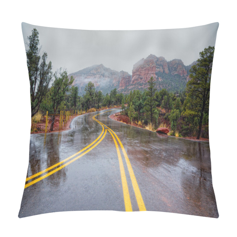 Personality  Road Through Red Rocks Pillow Covers