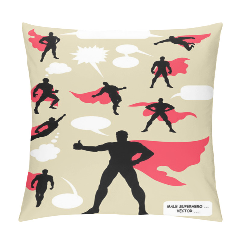 Personality  Male Superhero Silhouettes Pillow Covers