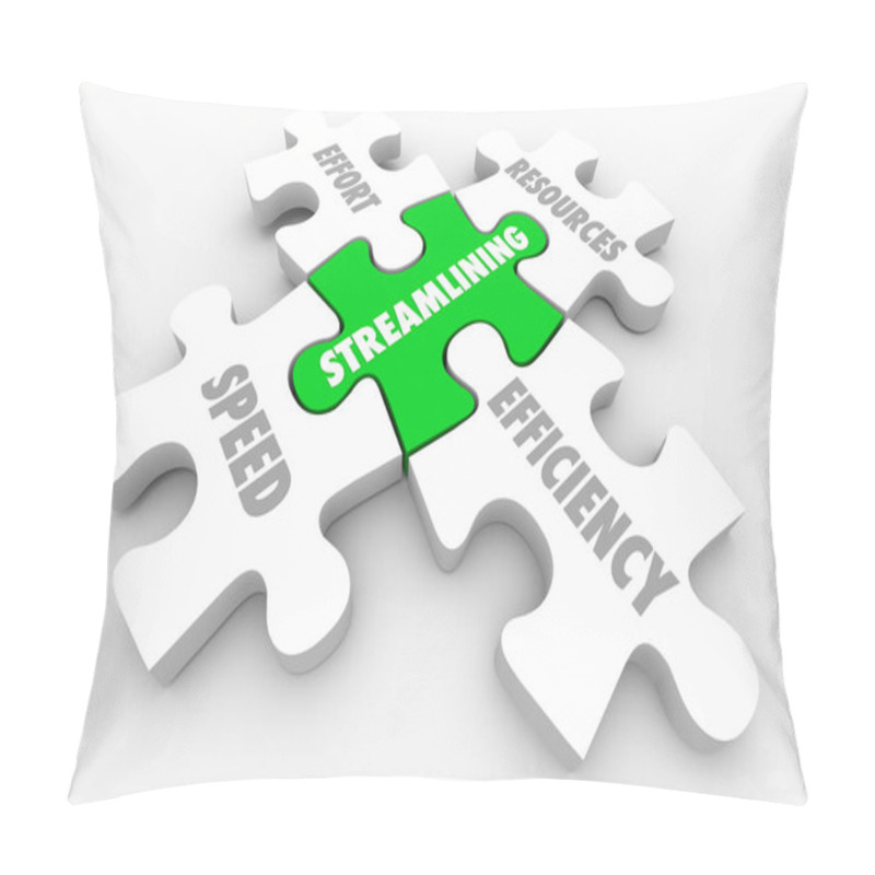 Personality  Puzzle Pieces With Words, 3d Illustration, Business Concept Pillow Covers