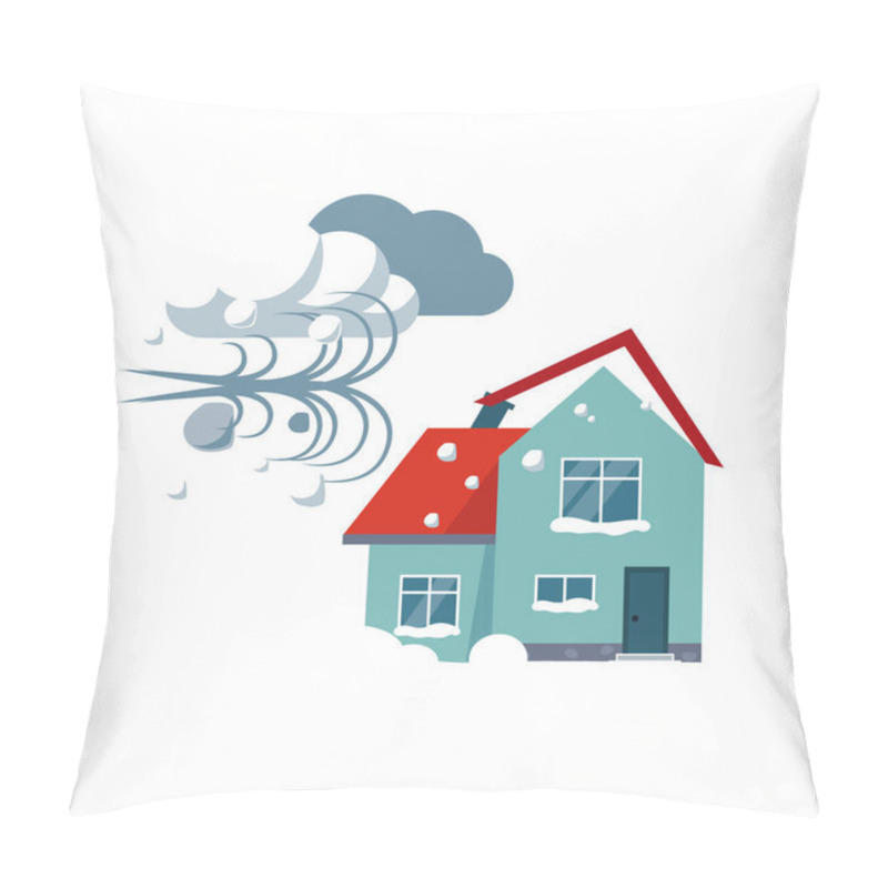 Personality  Hurricane Insurance Vector Illustartion Pillow Covers