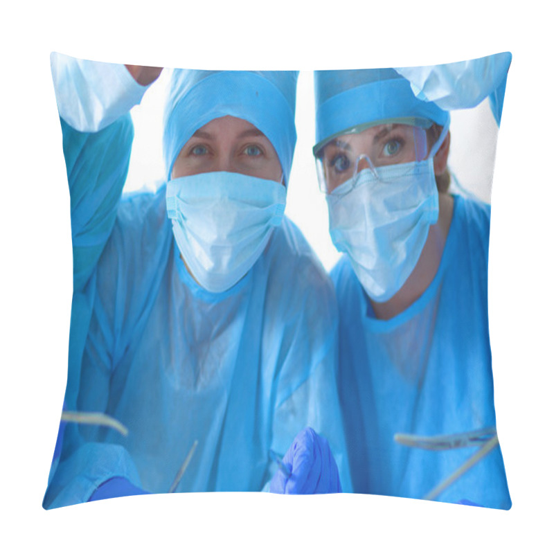 Personality  Young Surgery Team In The Operating Room Pillow Covers