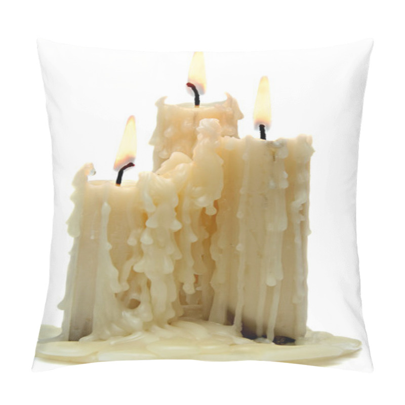 Personality  Three Beautiful Old Candle Pillow Covers