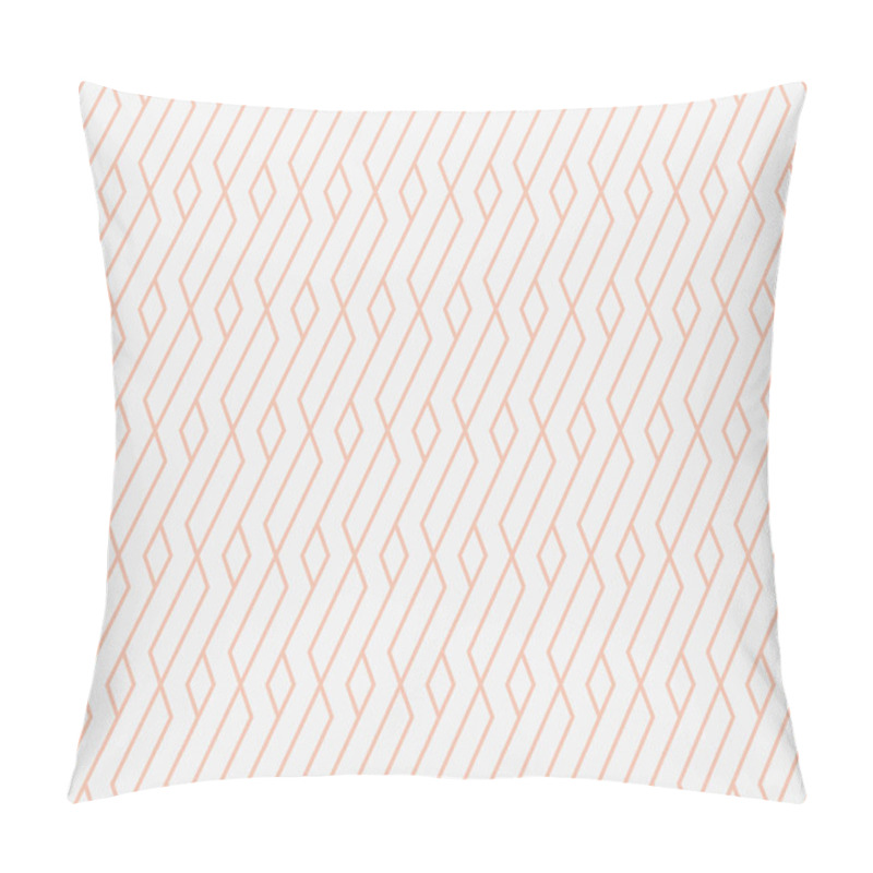 Personality  Abstract Geometric Orange Diagonal Line On White Background Illustration Seamless Pattern Template Pillow Covers