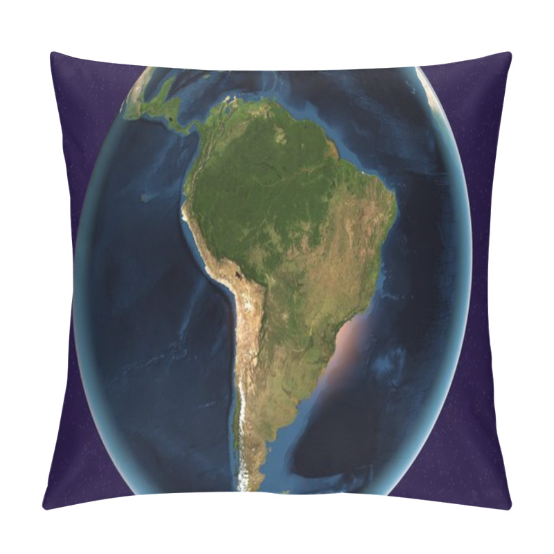 Personality  South America From Space Pillow Covers