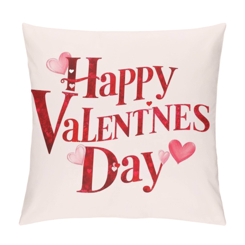 Personality  Happy Valentines Day Lettering Post Backgrounds Pillow Covers