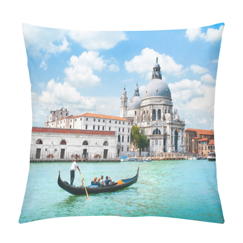 Personality  Gondola On Canal Grande With Basilica Di Santa Maria Della Salute In The Background, Venice, Italy Pillow Covers