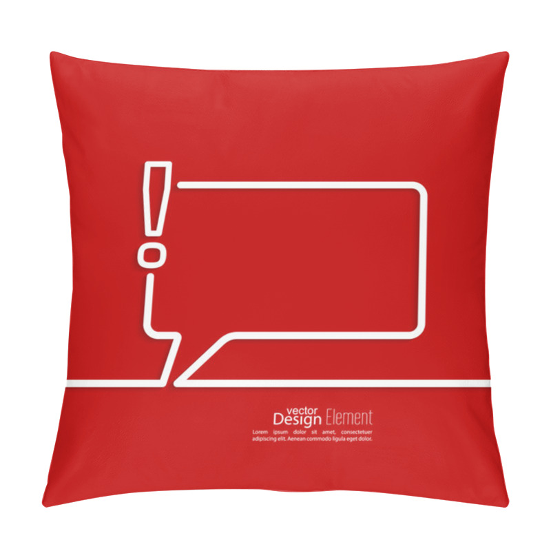 Personality  Exclamation Mark Icon. Pillow Covers